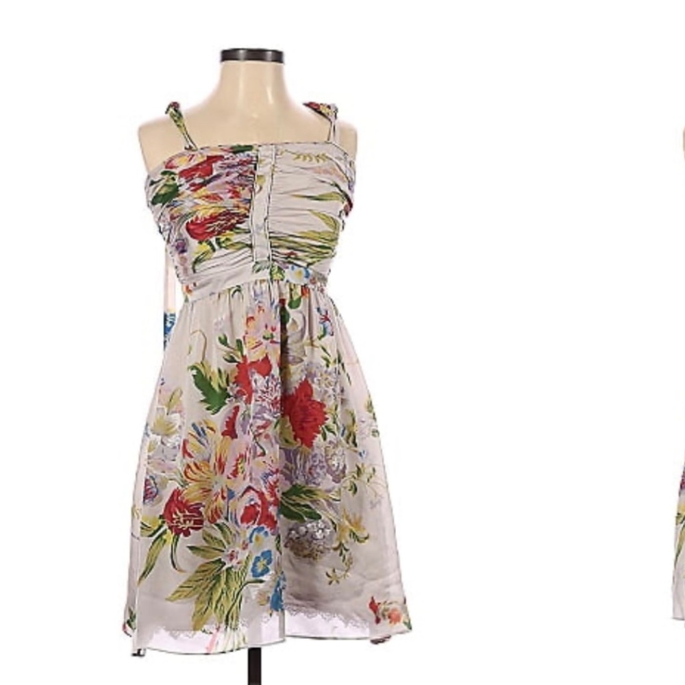 Anthropologie Leifsdottir Summer Twilight Dress, 100% Silk, Size 4 - Picture 4 of 16